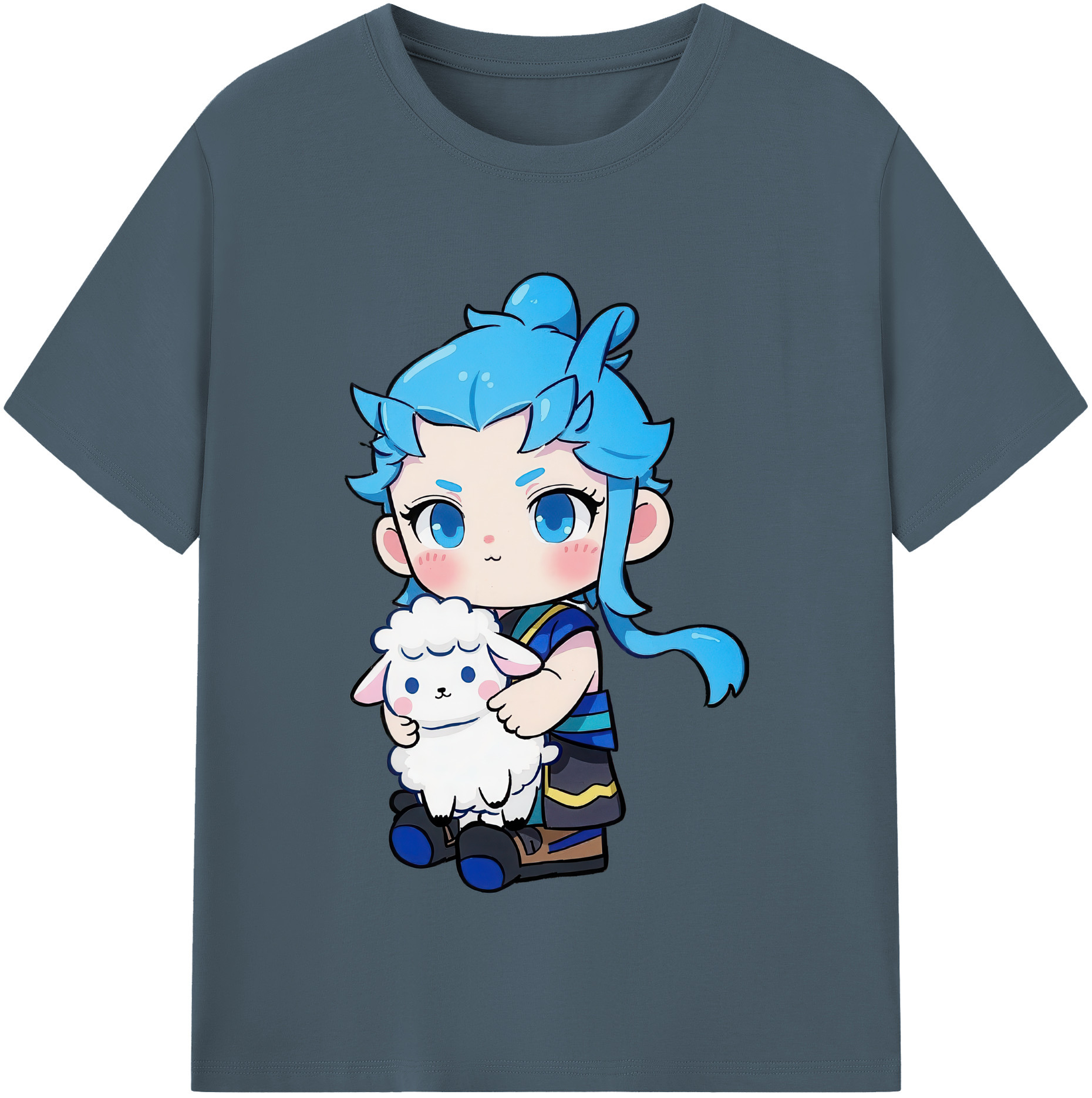 （画像用） Ne Zha 2 ナタ 魔童の大暴れ 綿100％半袖Tシャツ（フロントプリント）